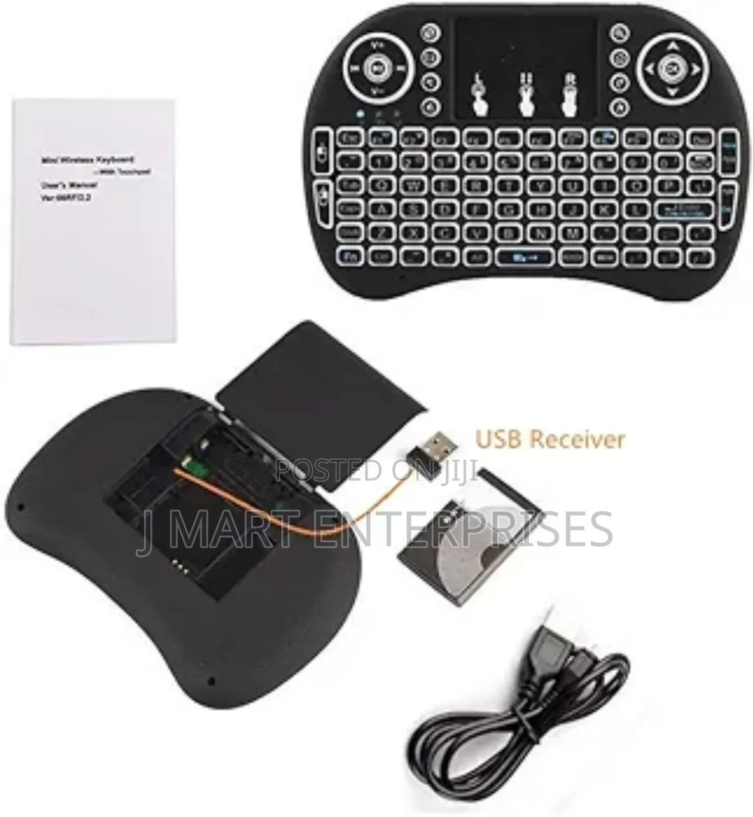 Backlit Mini Wireless Keyboard Air Mouse Portable for Smart Tv,Pc,