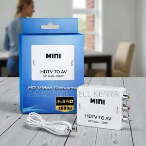 Plug and Play Mini HDTV to Av Hdmi to Rca Converter With 1080p Scaling