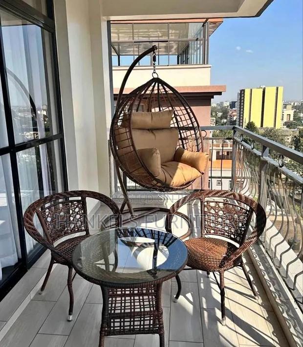 Modern Rattan Balcony Furniture Set for Outdoor Indoor Use