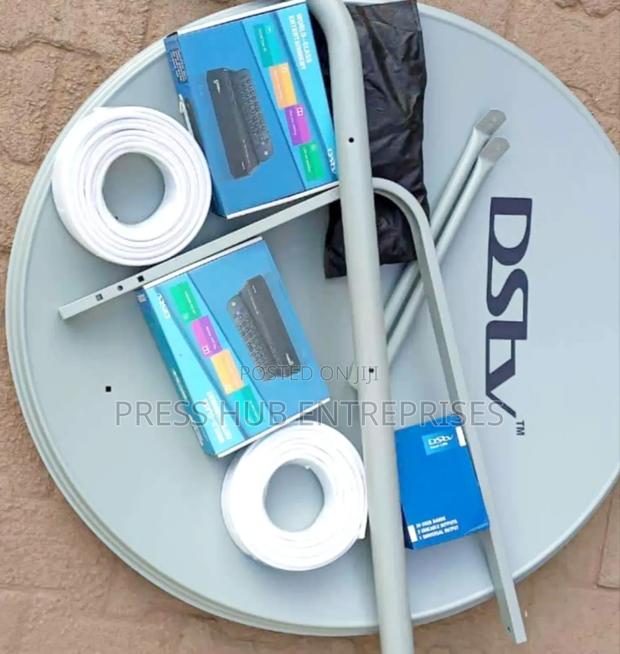 This Image Displays a New DSTV Complete Installation Kit  - main view