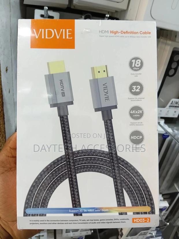 Vidvie Hdmi to Hdmi Cable 2m High-Speed - thumbnail 2