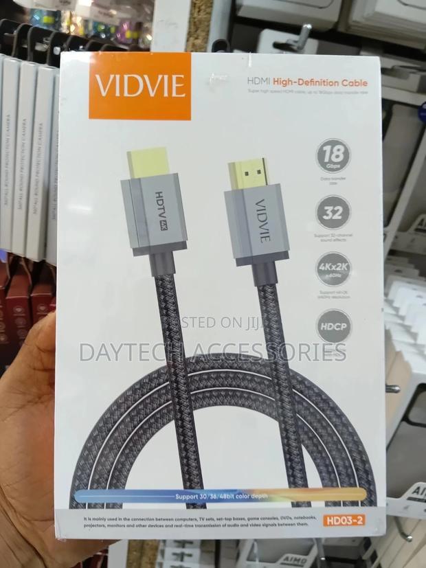 Vidvie Hdmi to Hdmi Cable 2m High-Speed - thumbnail 3