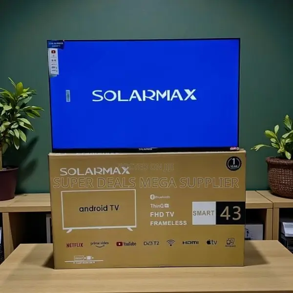 Solarmax 43 Inch Qled Smart Android Frameless Tv Hd Display