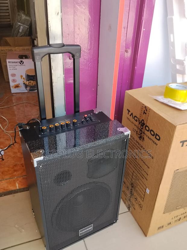Tagwood 10" Trolley Speaker - Bluetooth 5.0, Mic Input, Led Lights!" - main view