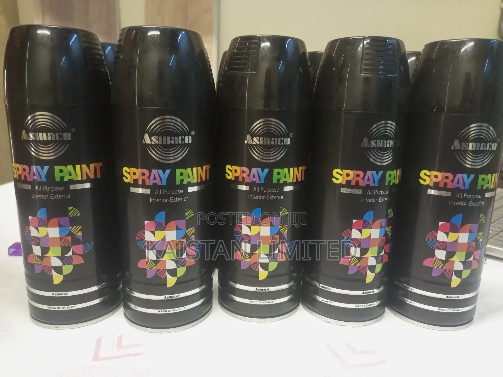 Asmaco Spray Paint Cans Black