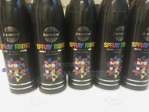 Spray Paint Cans Black