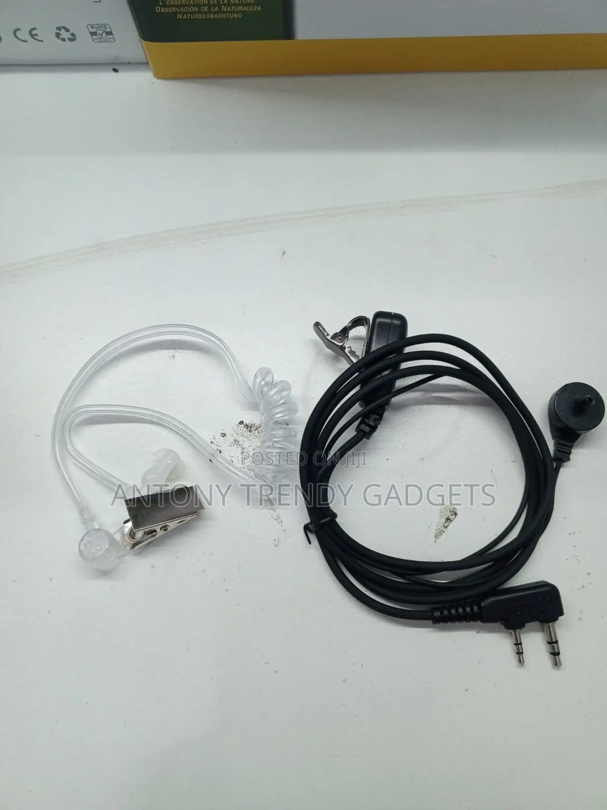 Covert Acoustic Tube Earpiece With Push to Talk