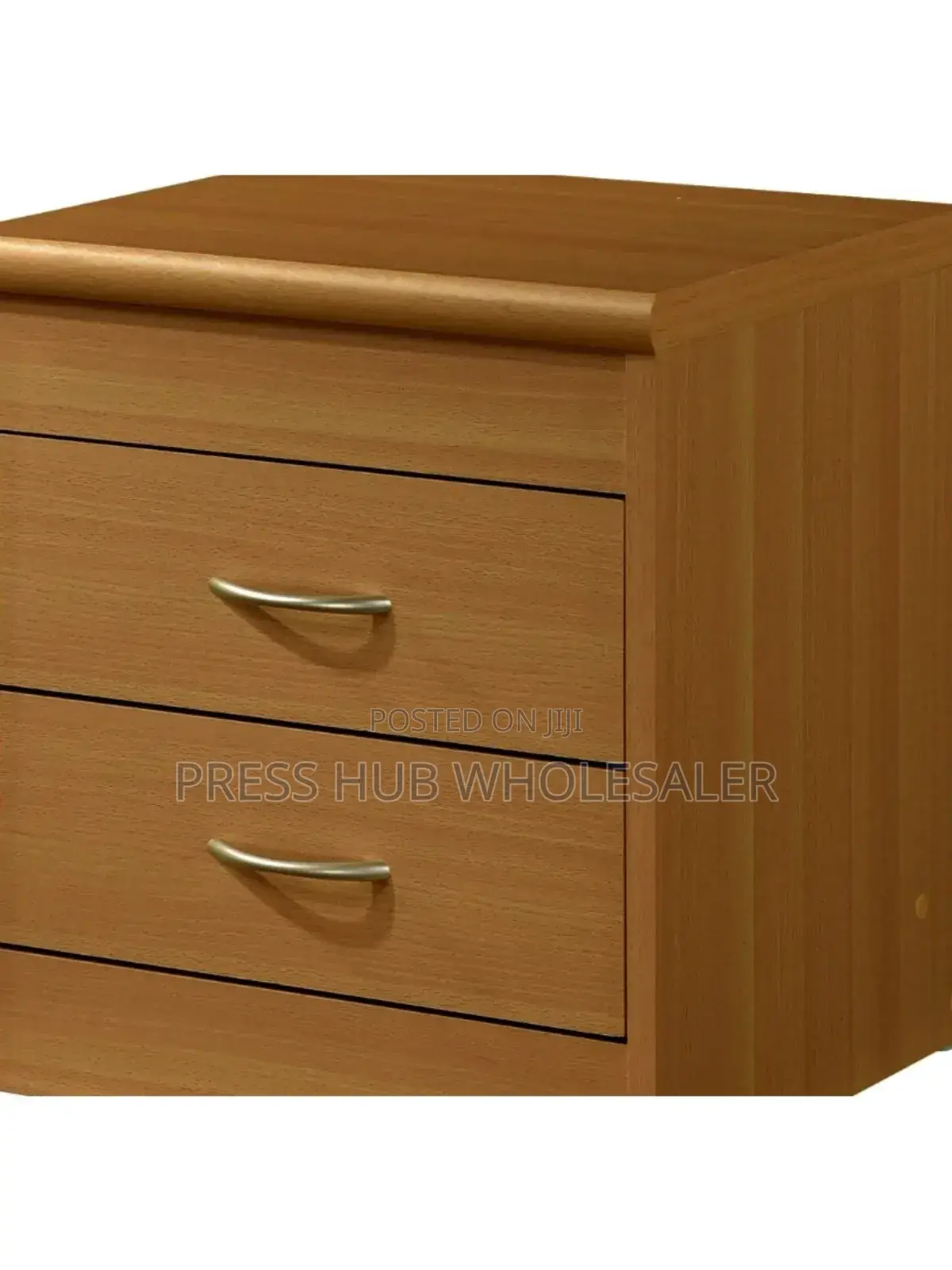 Modern Solid Wood Two-Drawer Bedside Table.