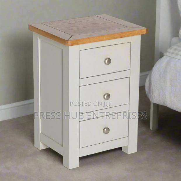 Modern Solid Wood Two-Drawer Bedside Table. "  - main view