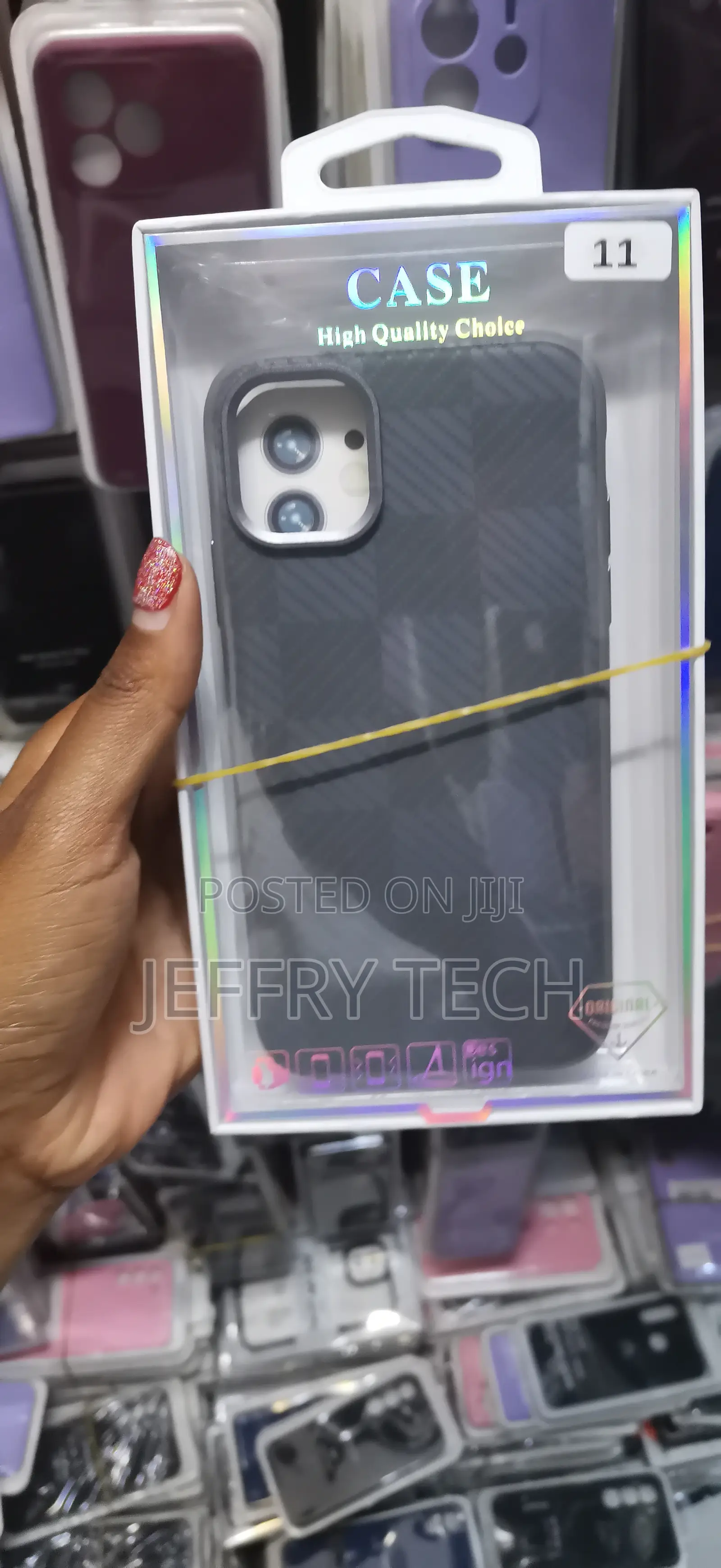 Tasikar Compatible With iPhone 11 Case Carbon Fiber Leather Design