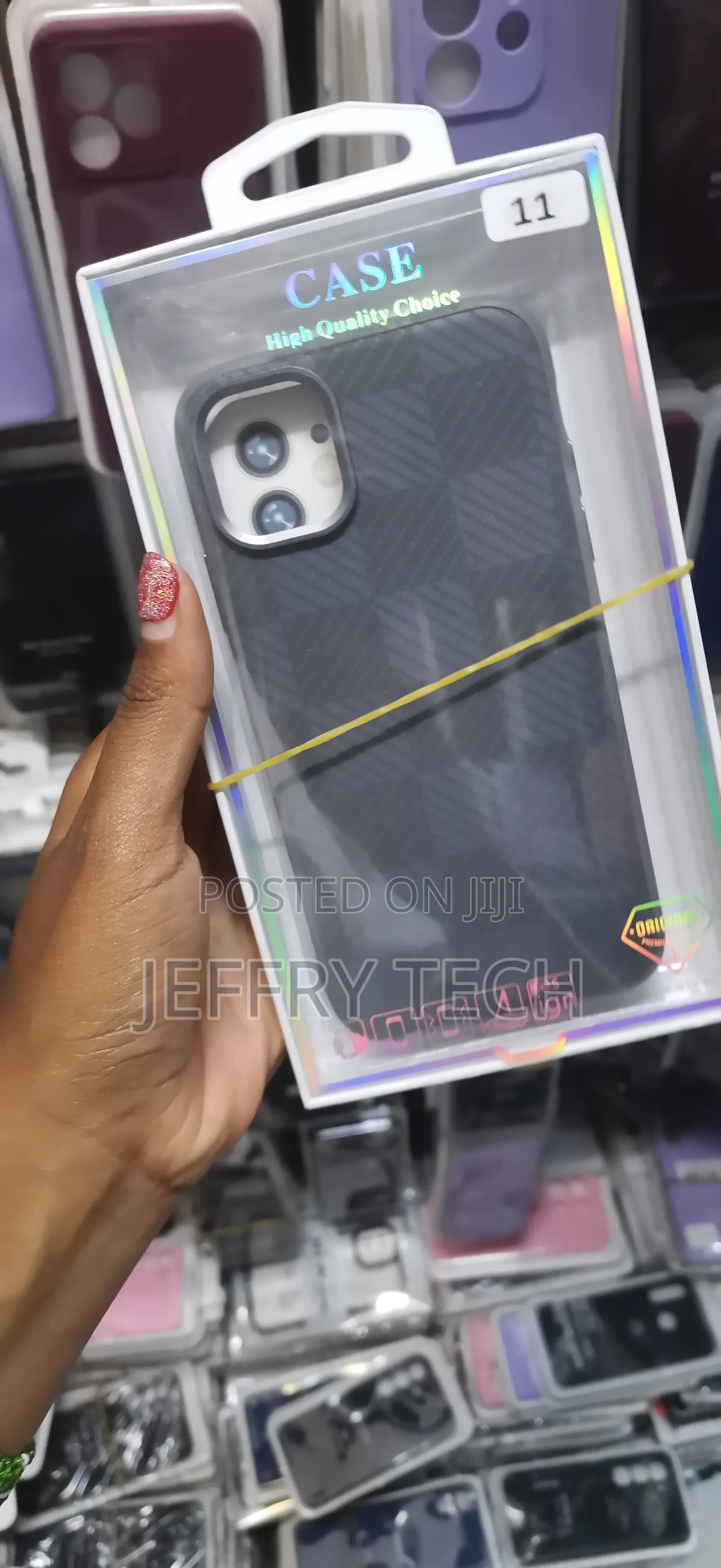 Tasikar Compatible With iPhone 11 Case Carbon Fiber Leather Design