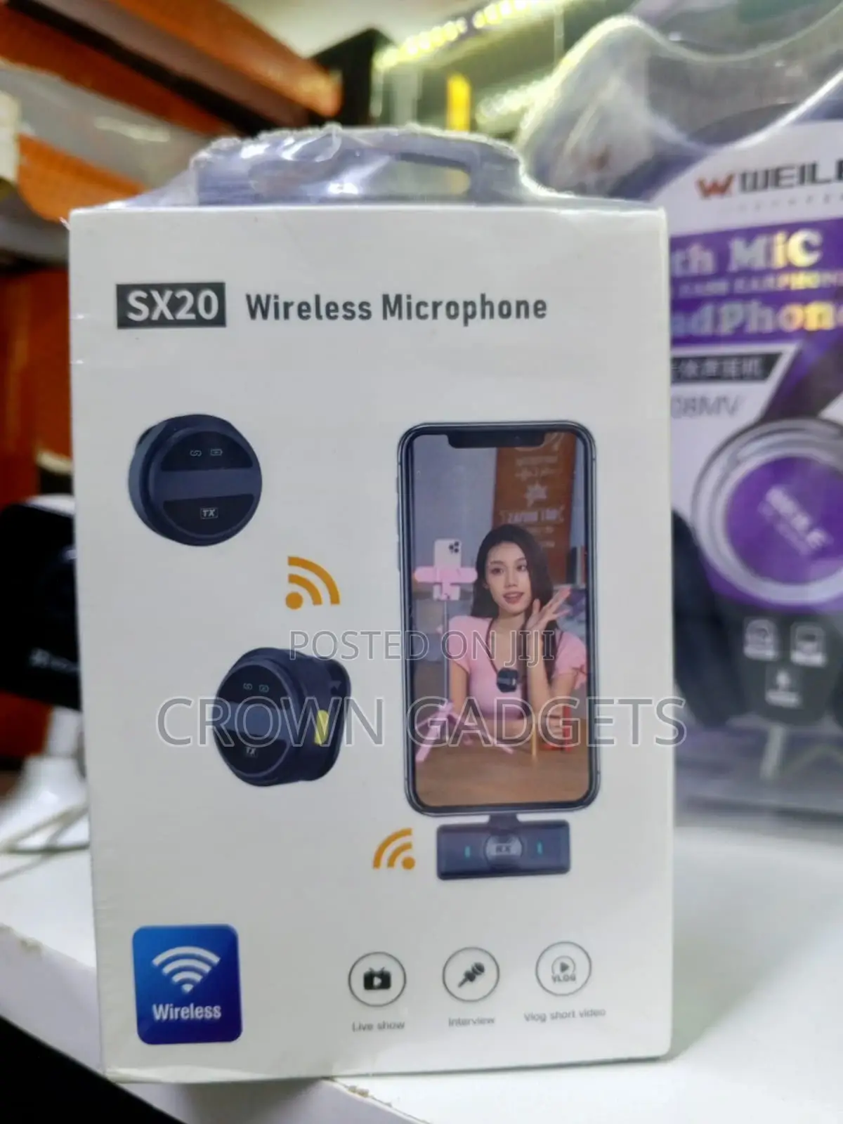 Sx20 Wireless Lavalier Microphone for Phone Camera