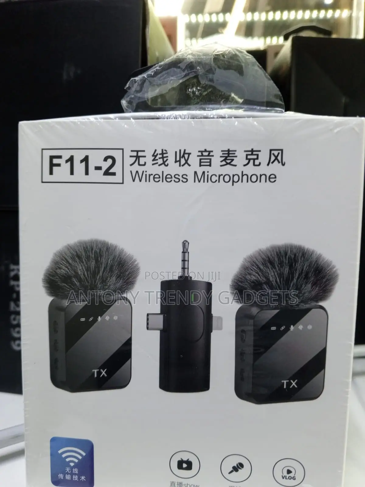 F11-2 Dual Noise Cancel Lavalier Mic for Live Streaming