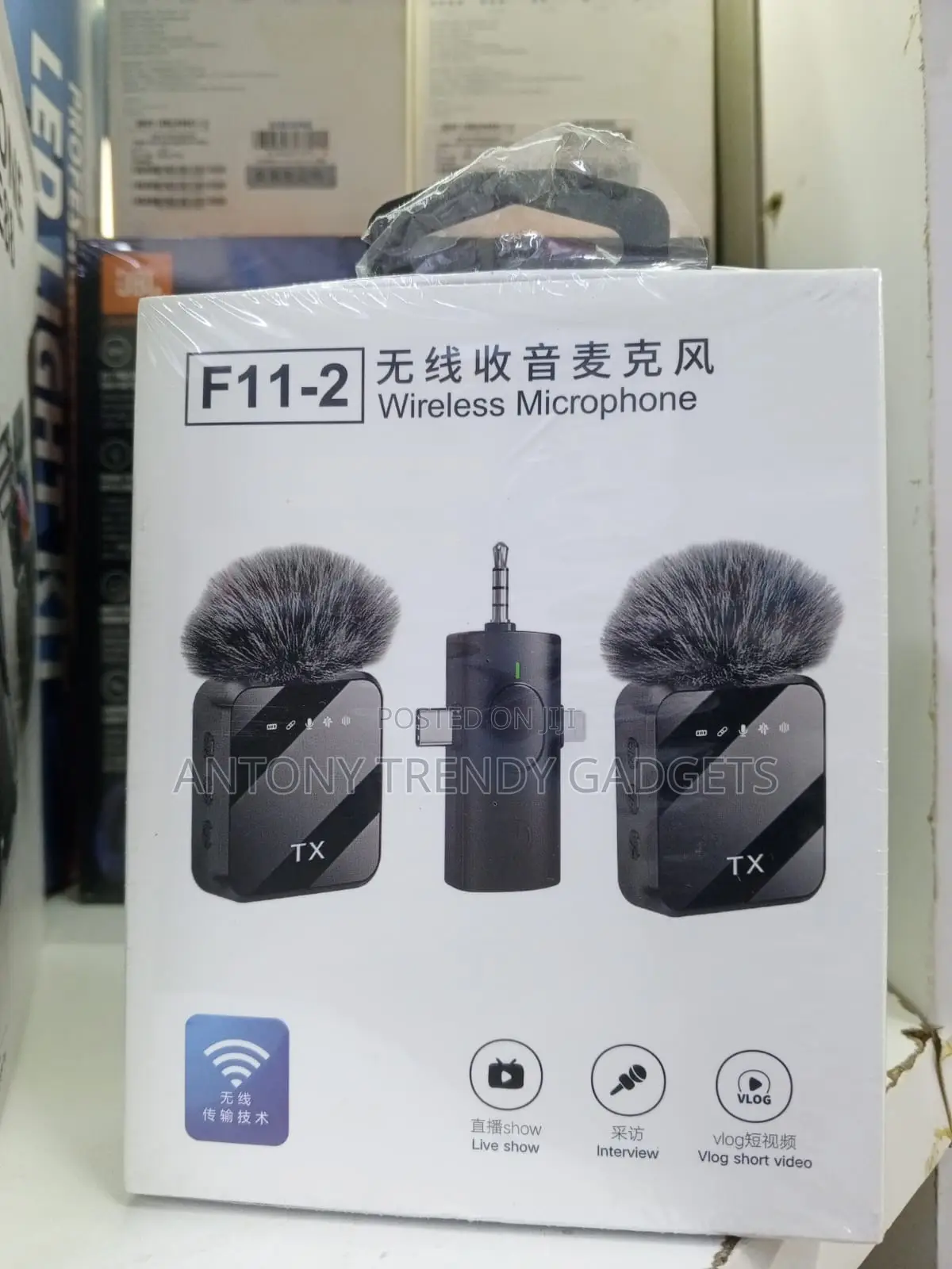 F11-2 Dual Noise Cancel Lavalier Mic for Live Streaming