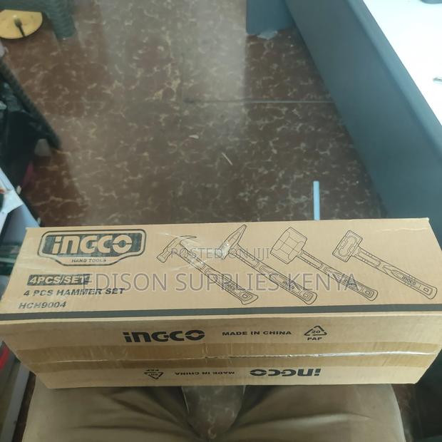 Ingco 4pcs Hammer Set, Claw Hammer, Rubber Hummer, Stoning Hammers - thumbnail 9