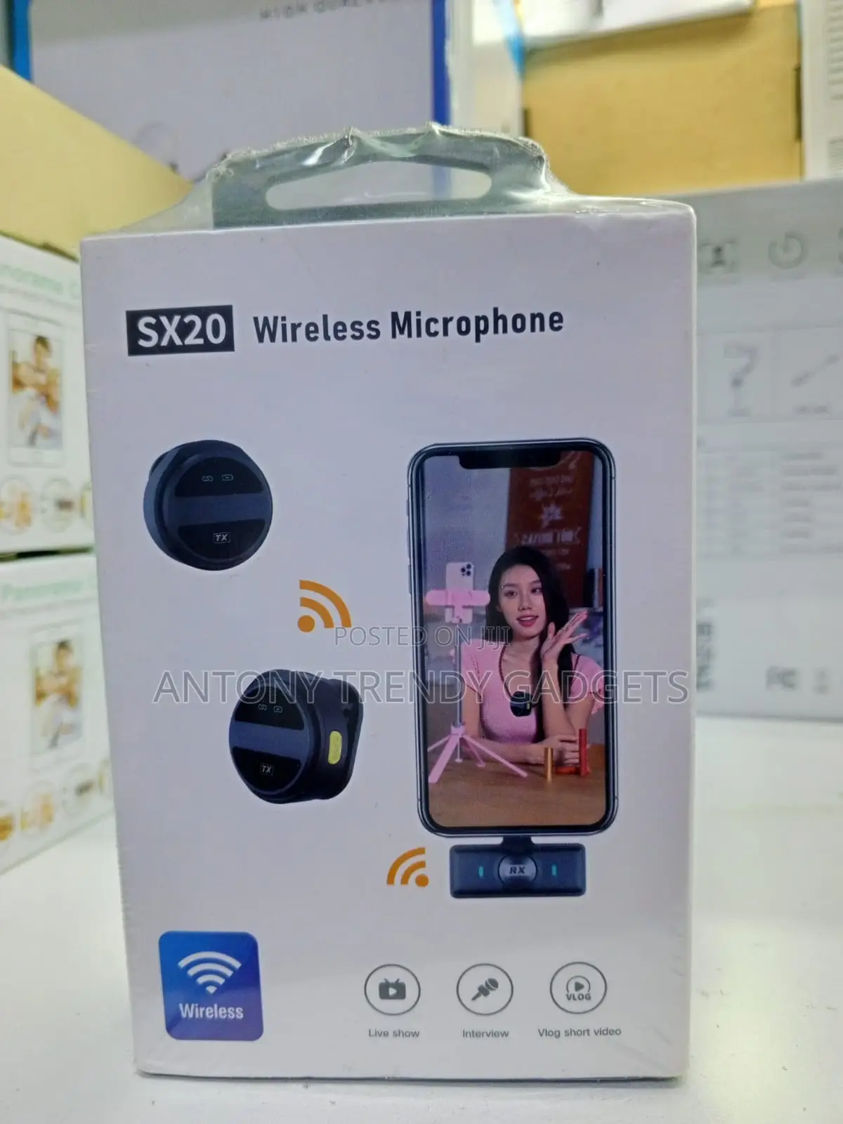Sx20 Wireless Microphone 2.4g Clip-on Lavalier Microphone System