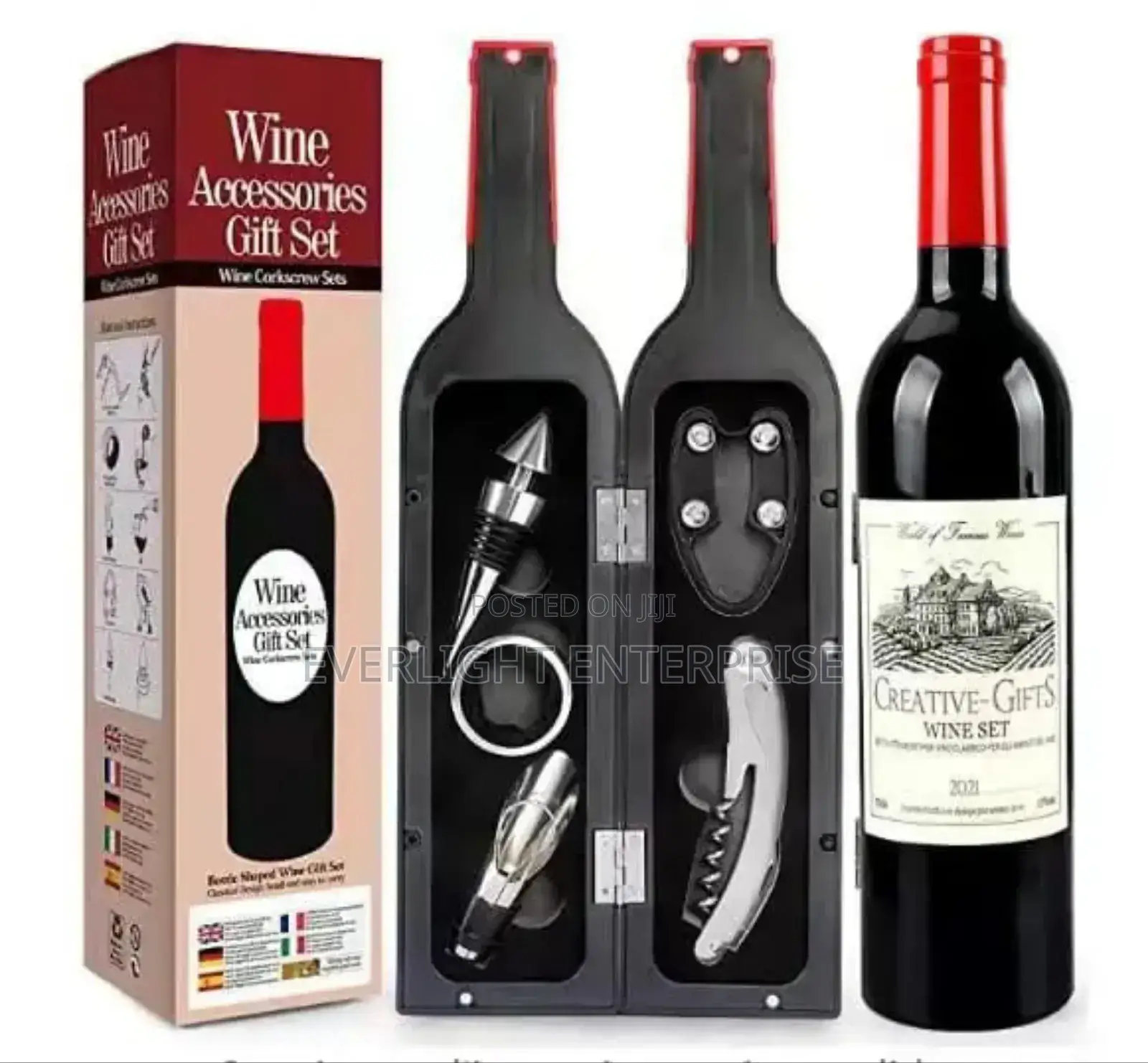 Bottle Shaped Wine Opener With Wine