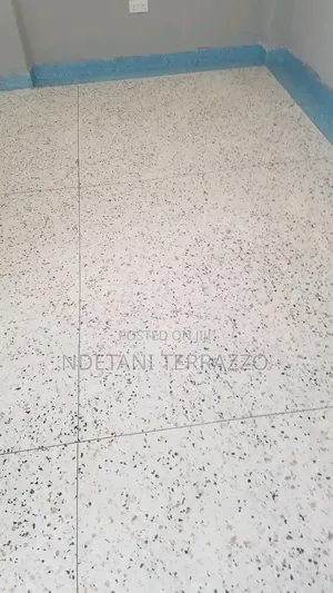 Terrazzo Installations(White Floor Blue Skirting)