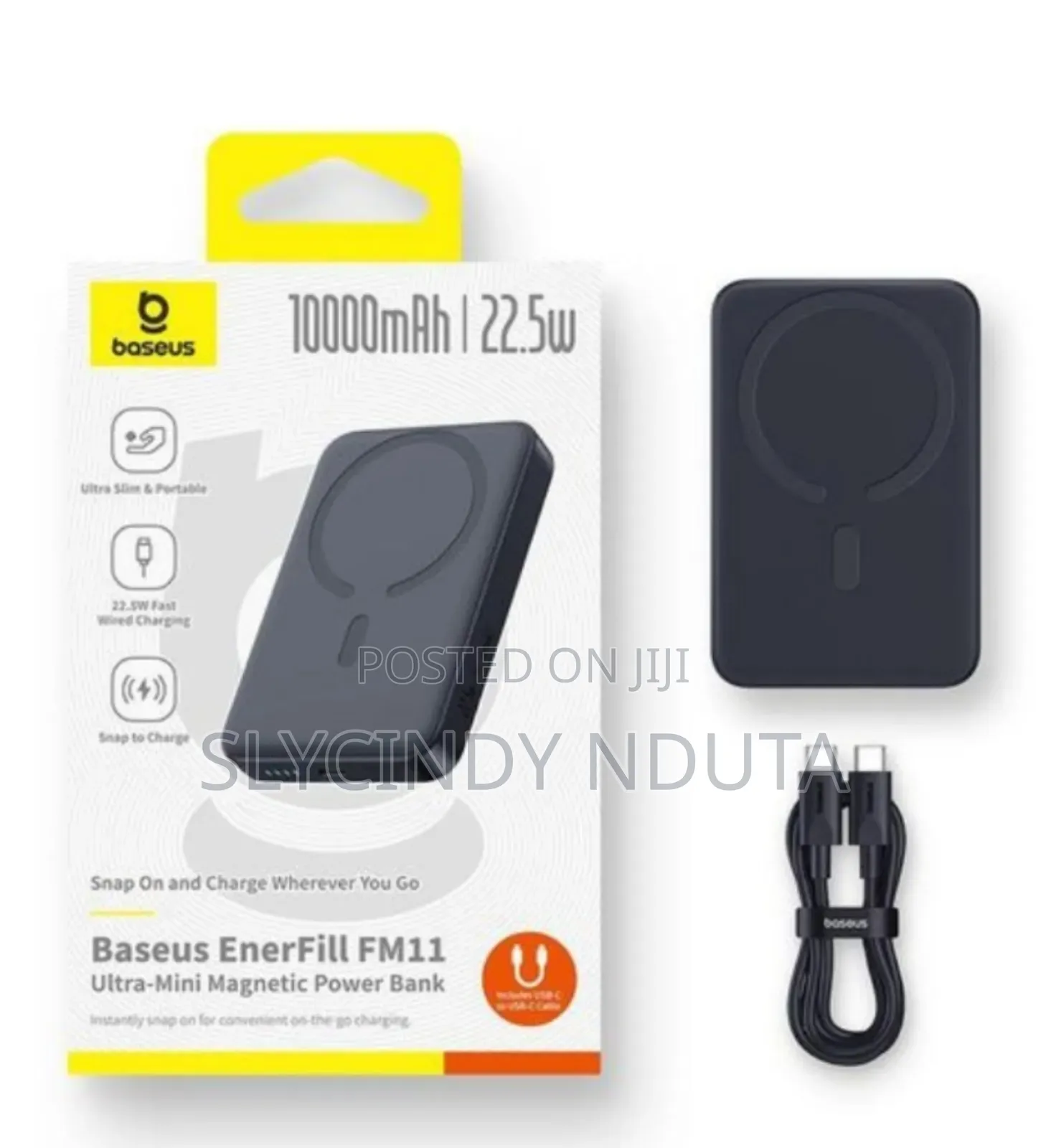 Baseus Enerfill Fm 11 Magnetic Power Bank 10000mah 22.5w