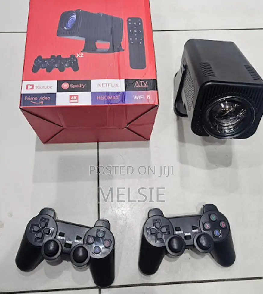 2 in 1 Android Game Projector With Built-in Gaming System