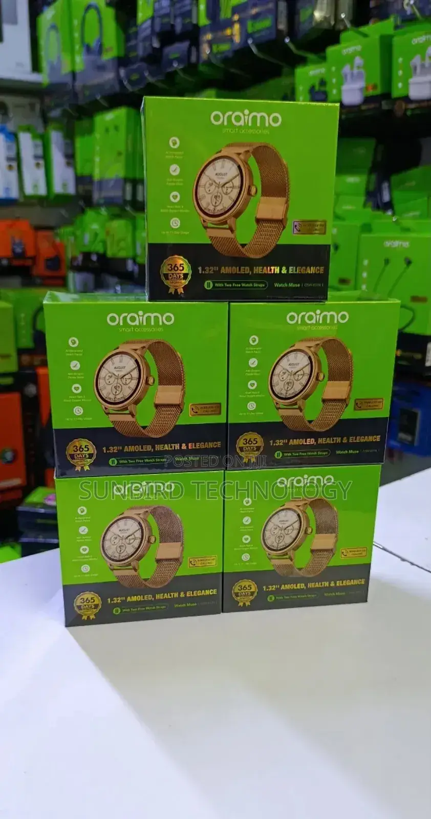 Oraimo 1.32" Muse Amoled, Health Elegance Smartwatch