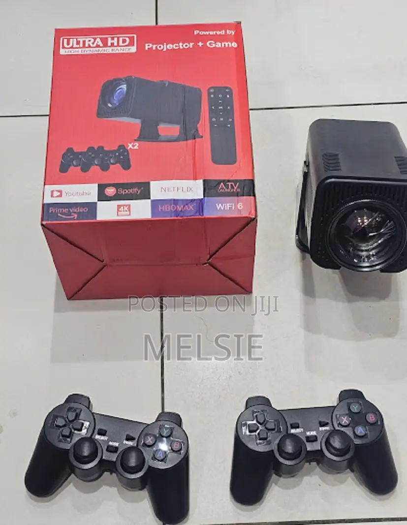 2 in 1 Android Game Projector With Built-in Gaming System