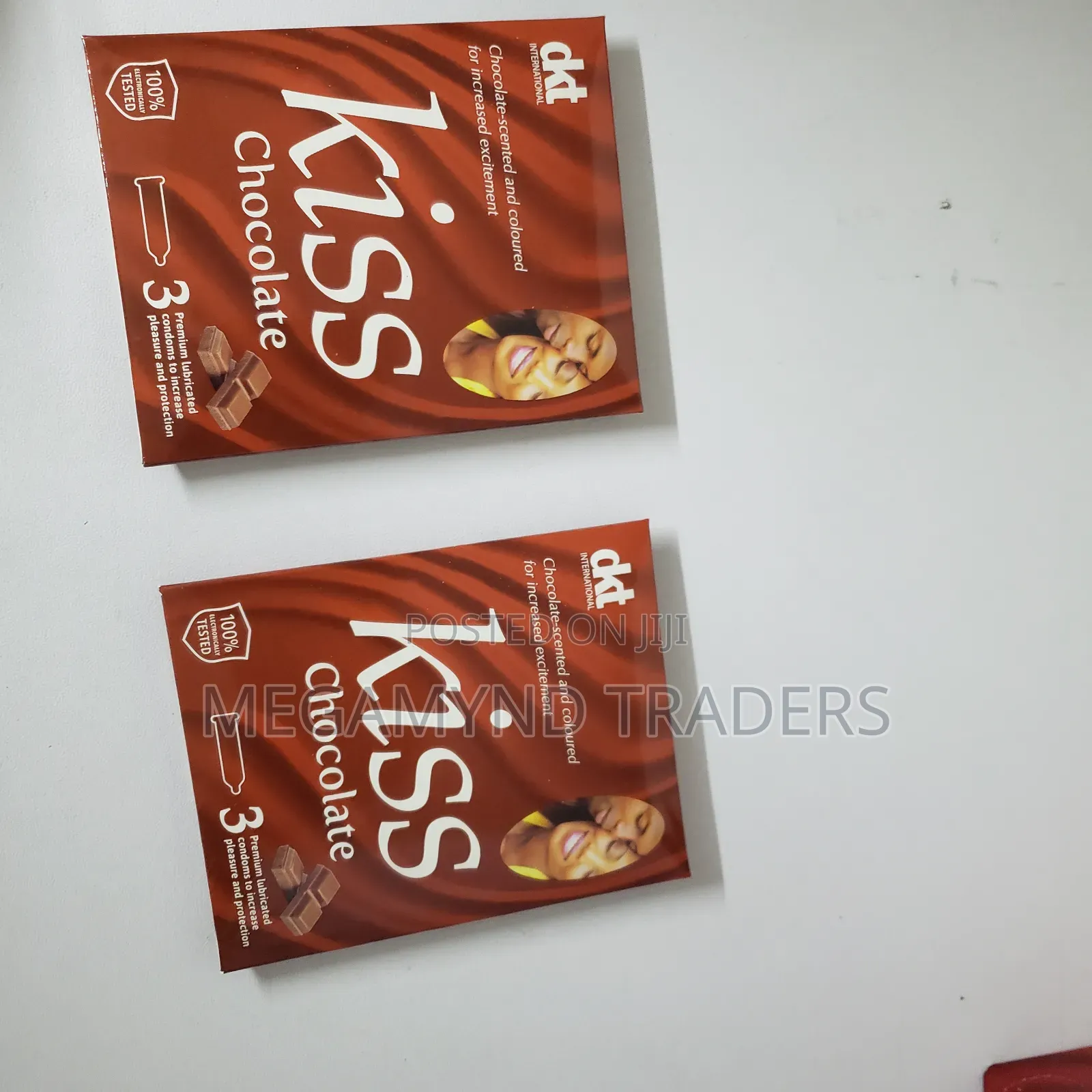 72pc Kiss Strawberry Condoms / Premium Lubricated Protection Condoms