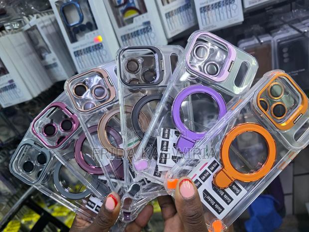 Clear Magsafe Case For iPhone 17 Pro Max With Stand $ Lens Protector - main view