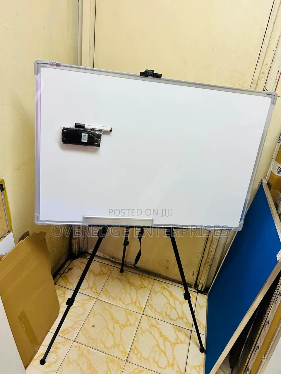Three-Legged Stand##Whiteboard 3ft by 2ft!!White Board and Stand