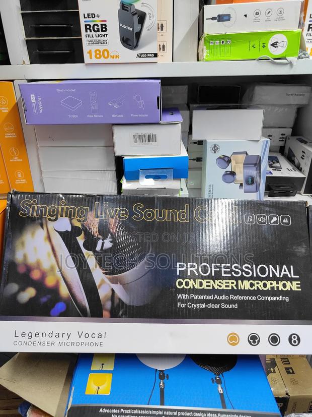 Bm800 V8 Professional Condenser Microphone With Live Sound Card