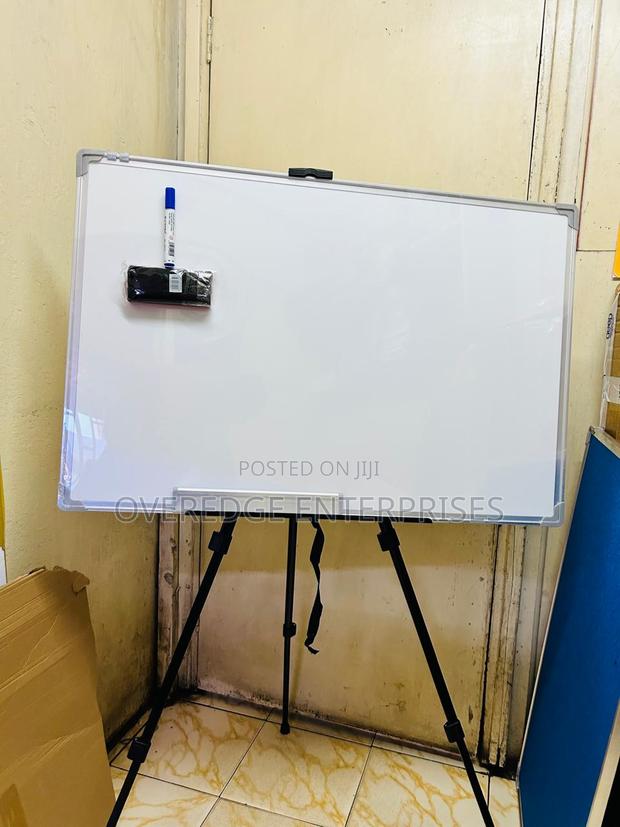 Smooth Whiteboard on Stand$$White Board 3ft by 2ft||Board - main view