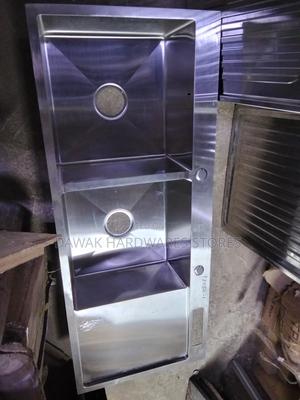 Hand Made Double Bowl Stainless Sink - main view