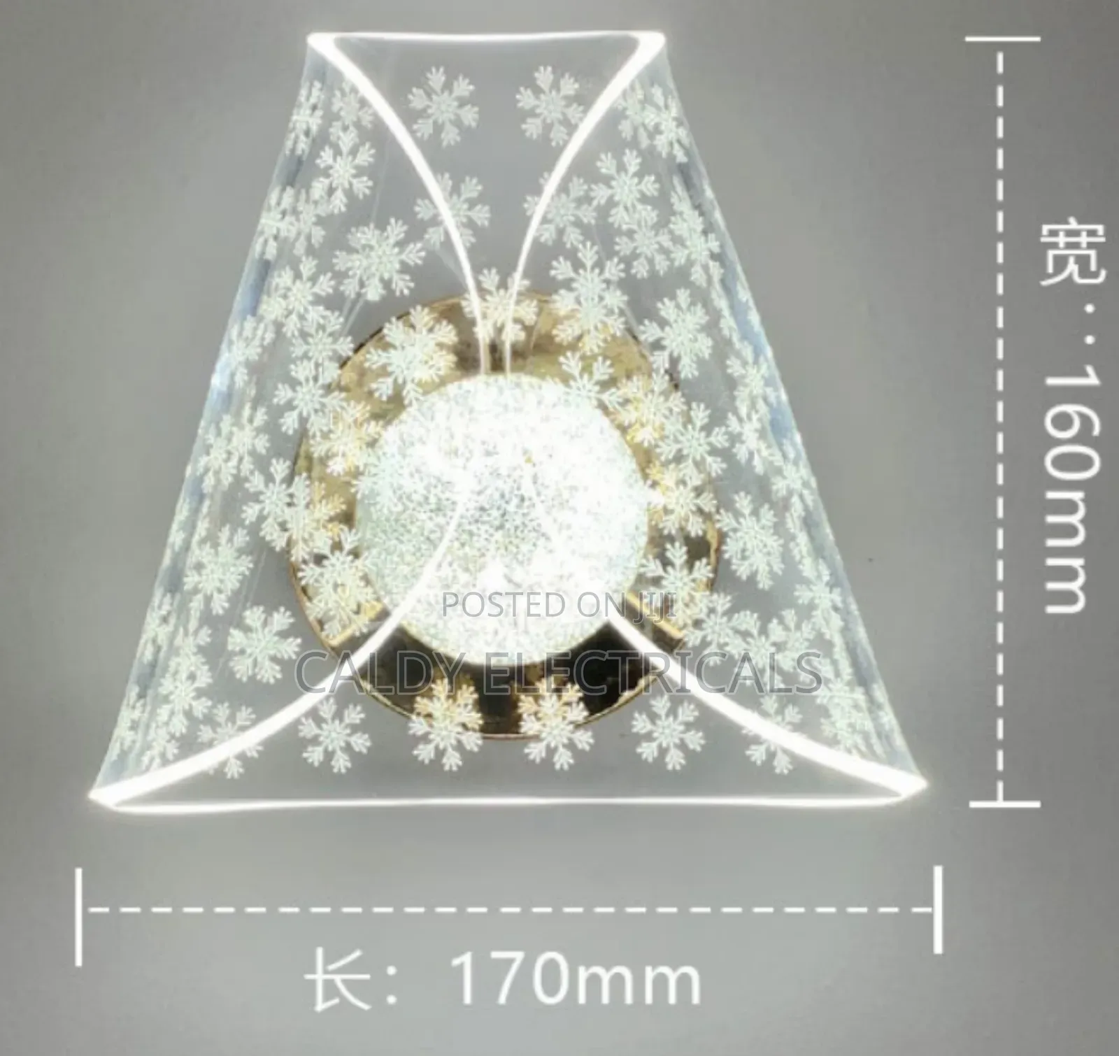 Modern Clear Plastic Snowflake-Patterned Wall Bracket Mj5