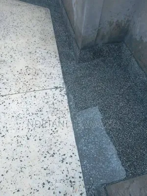 Cream and Black Terrazzo