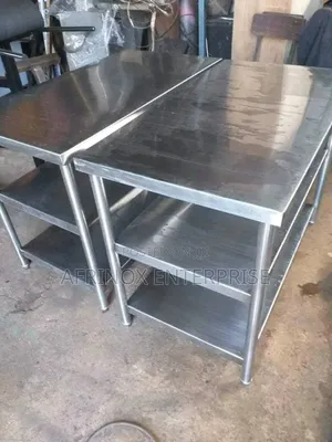 Worktop Table, With Double Under Shelves. 5fts by 2fts