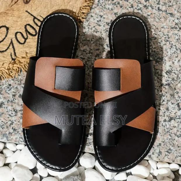 Black,White, Yellow Coffee Brawn Ladies Leather Sandals