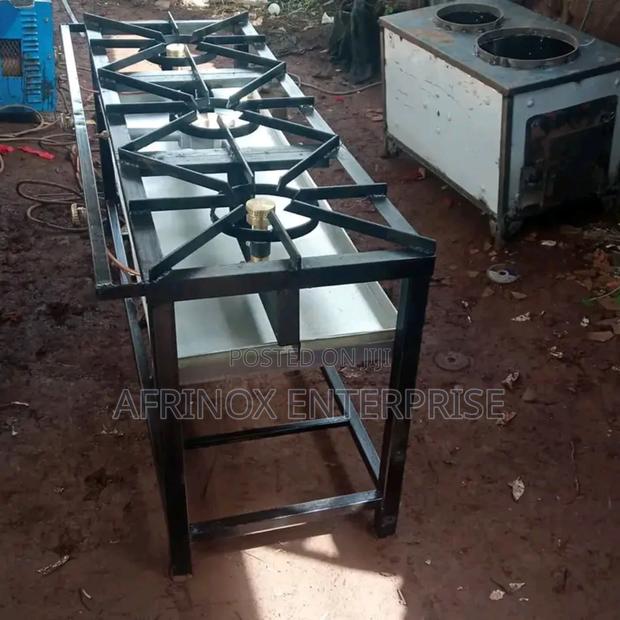 Three Burner Gas Cooker With Trash Holder - main view