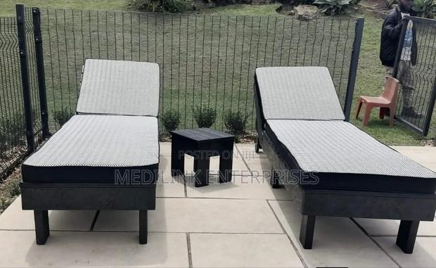 Indo Matt Finish Sunbeds With Cushions