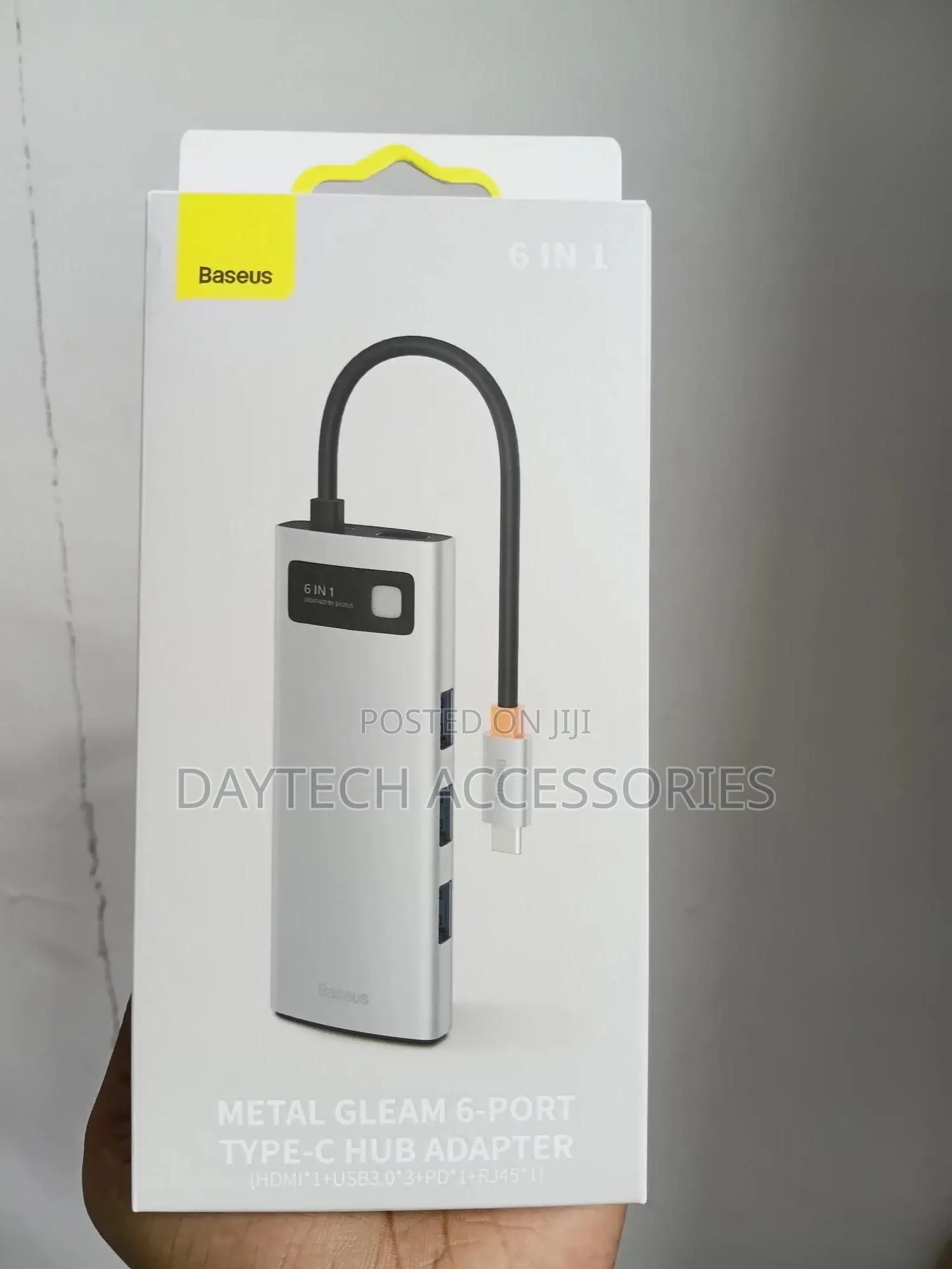 This Is a Baseus Metal Gleam Series 6-Port Type-C Hub Adapter.