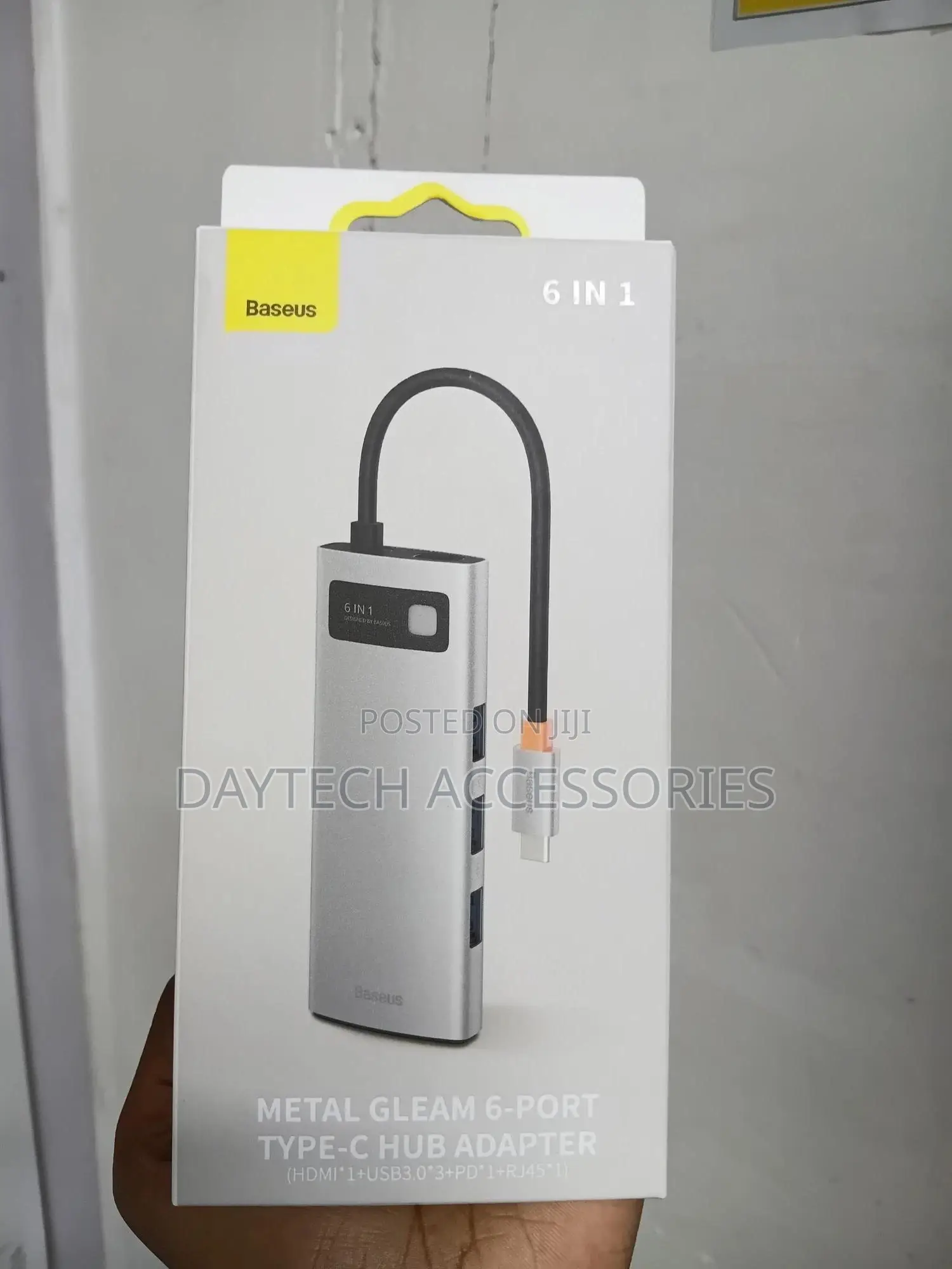 This Is a Baseus Metal Gleam Series 6-Port Type-C Hub Adapter.