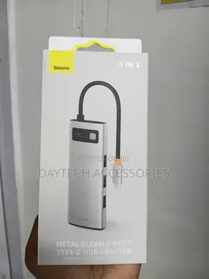 This Is a Baseus Metal Gleam Series 6-Port Type-C Hub Adapter.