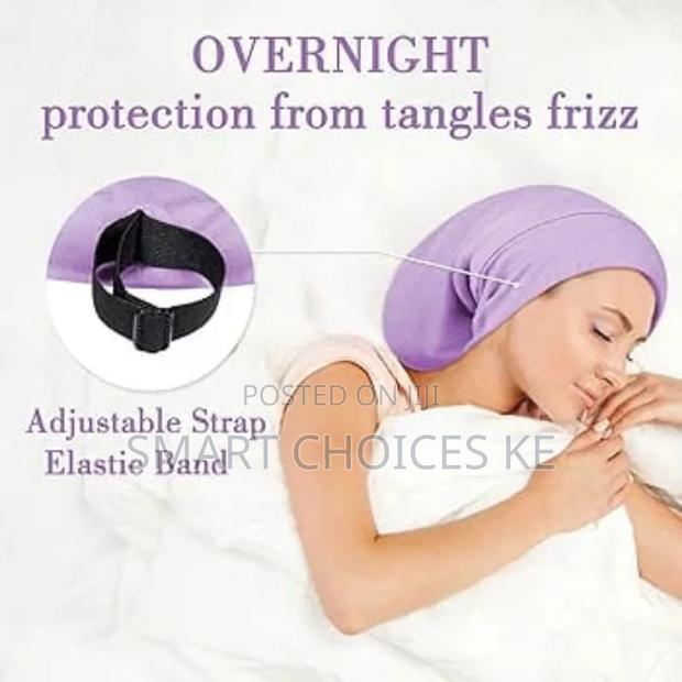 Unisex Hair Bonnet Beanie With Elastic Tie Band