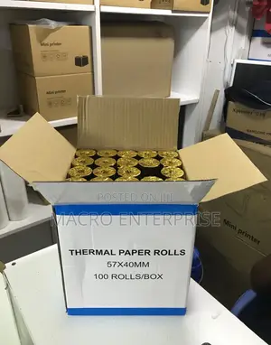 Basic 57x40mm Thermal Roll 100 Pack - Reliable Paper for Pos Systems