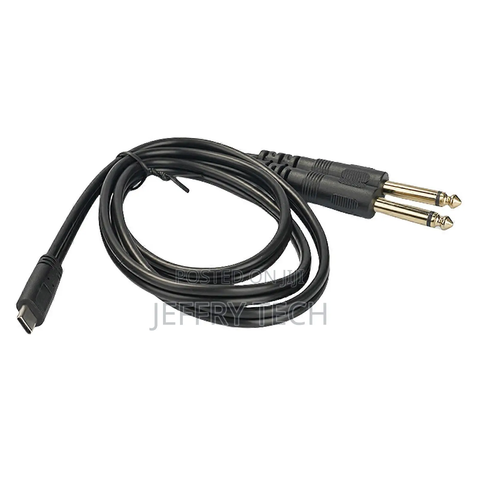 1 to 2 Usb C to 6.35mm Conversion Cable Type C to 1/4inch Connector Co