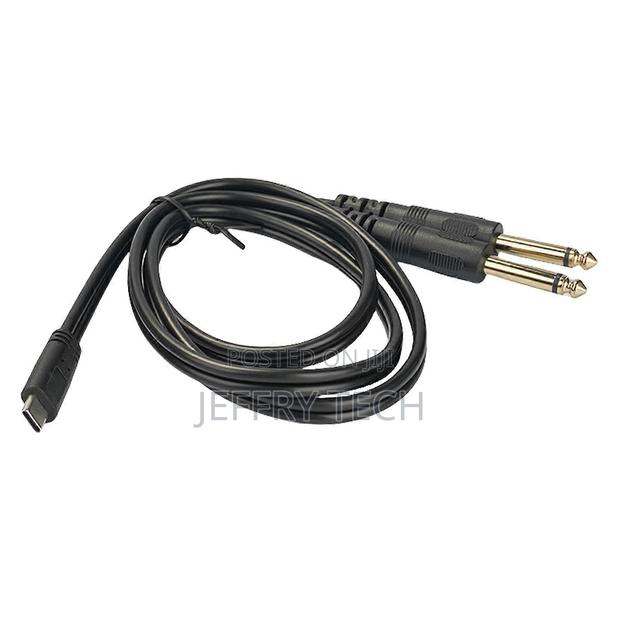 1 to 2 Usb C to 6.35mm Conversion Cable Type C to 1/4inch Connector Co - main view