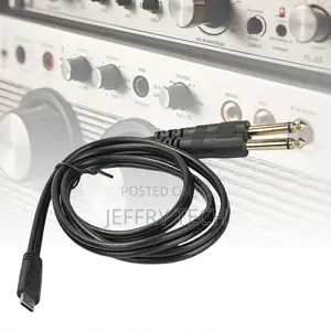 1 to 2 Usb C to 6.35mm Conversion Cable Type C to 1/4inch Connector Co