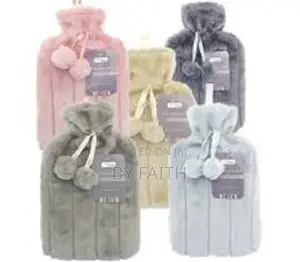 *Hot Water Bottles With Faux Fleece Covers.