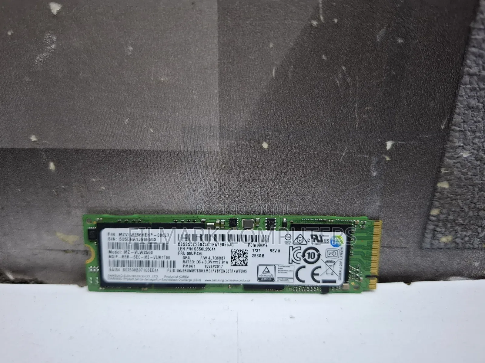 Samsung 256gb Pcie Nvme M.2 2280 Sm951 Solid State Drive SSD