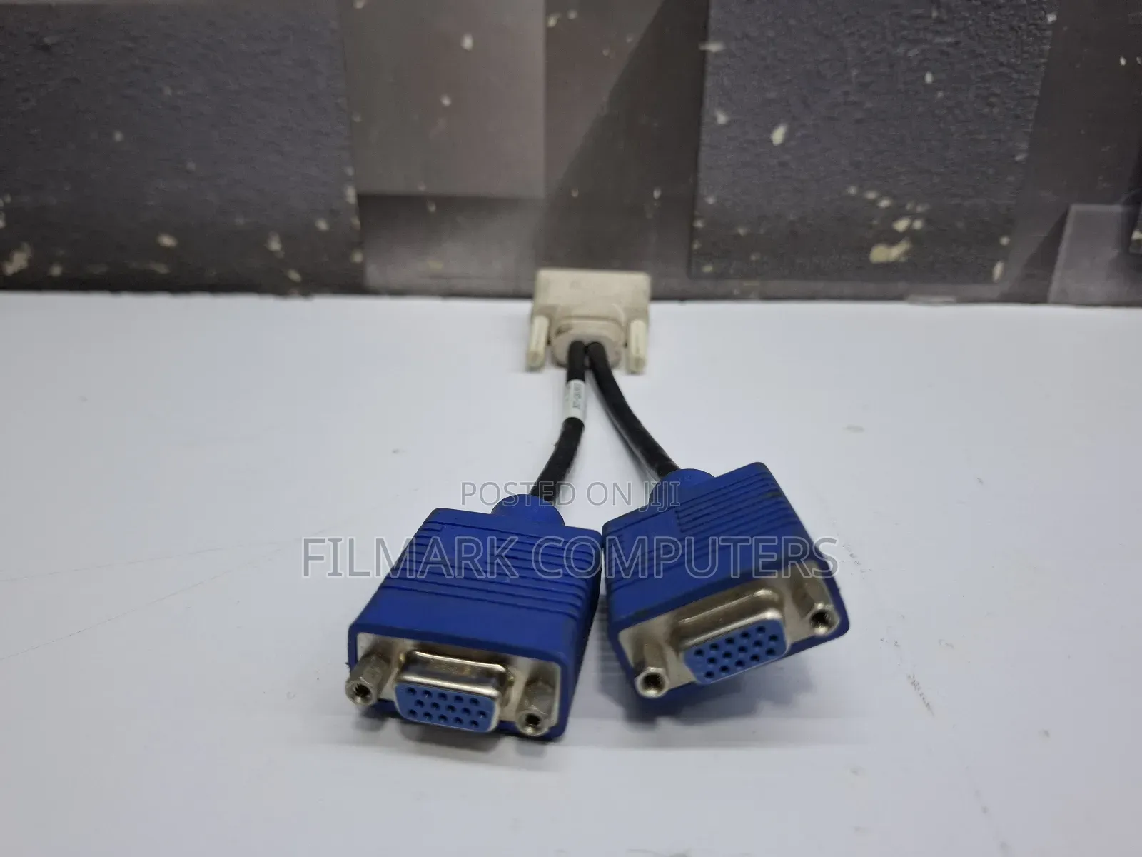 2 Way Dvi To Vga Splitter Cable Adapter Cable Cord Monitor Pc Computer
