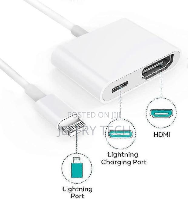 iPhone Lightning to Hdmi Adapter 1080p for iPhone iPad - thumbnail 2